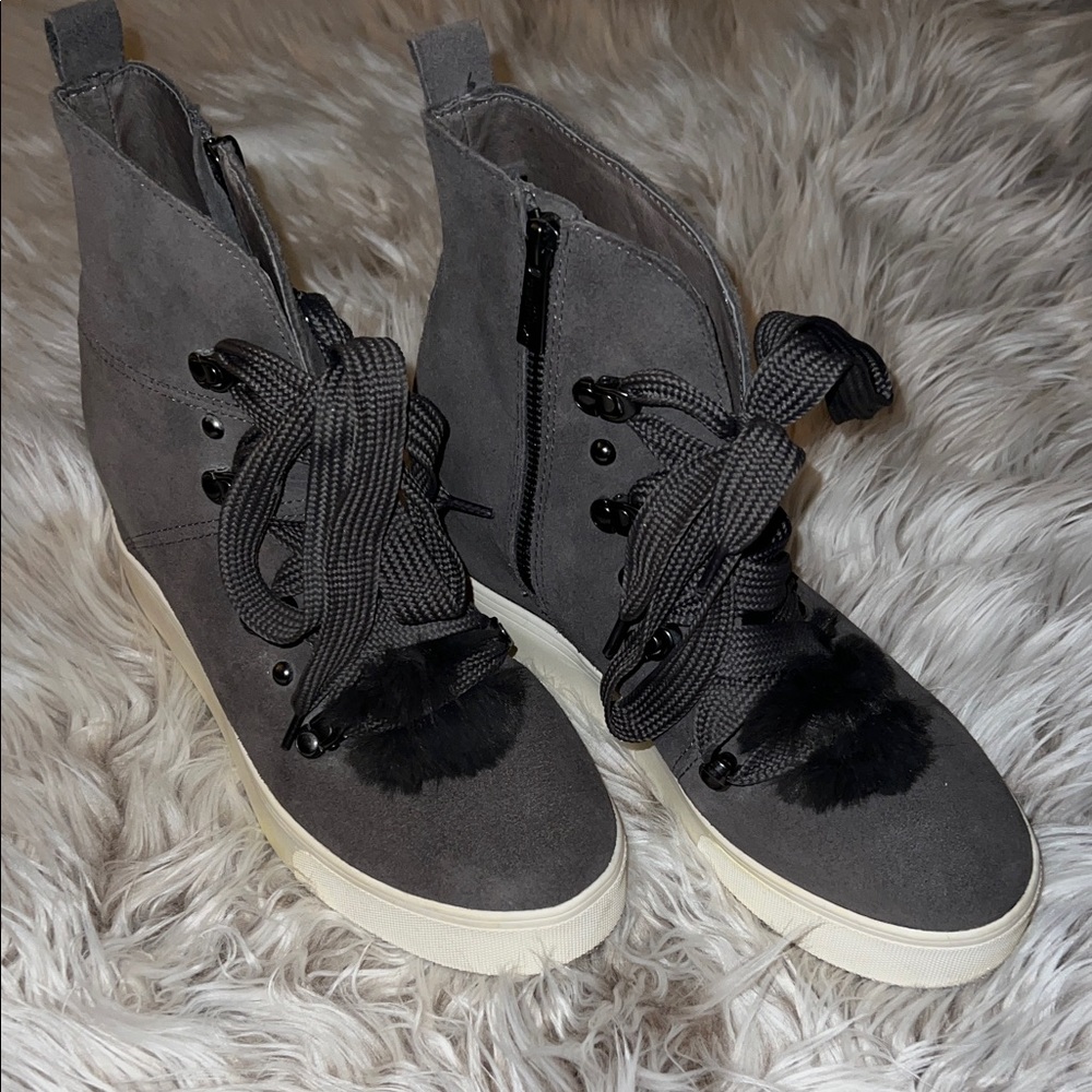 J Slides Women's Dark Brown Lace Up Boots